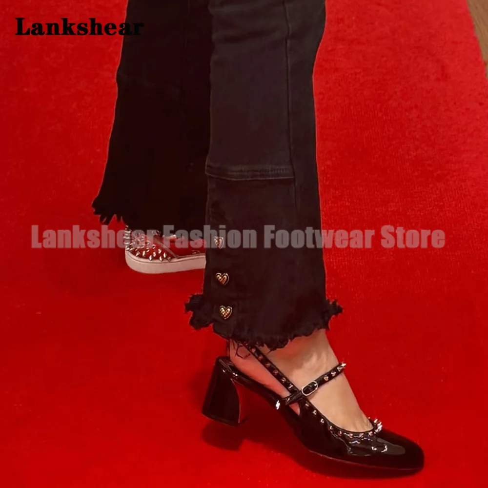 Rivet Single Shoes Round Toe Mary Jane Red Bottom High Heels Women Shoes Summer Round Toe Casual Shoes Sandalias De Mujer Verano
Rivet Single Shoes Round Toe Mary Jane Red Bottom High Heels Women Shoes Summer Round Toe Casual Shoes Sandalias De Mujer Verano