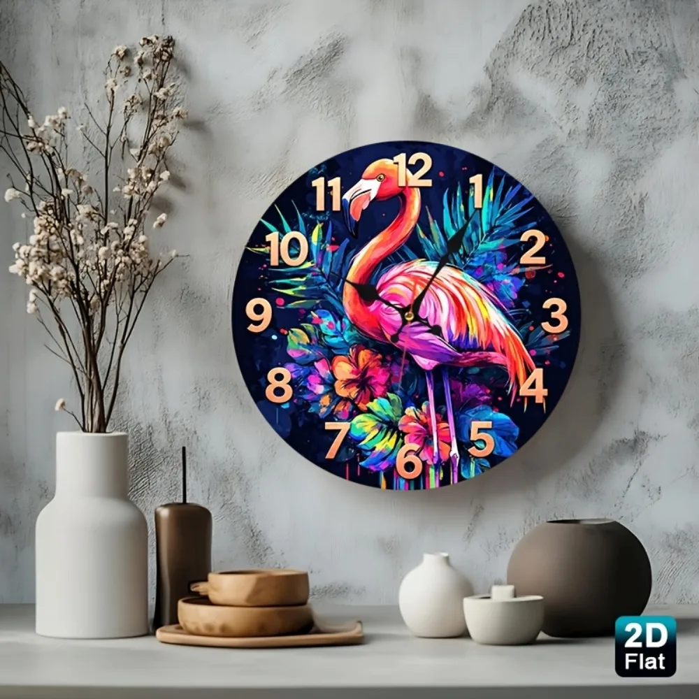 1pc 1pcs 12-Inch Tropical Flamingo Wall Clock - Silent Non-Ticking Nursery Decor with Wood Frame, Suitable for Room, Nursery, Ki
1pc 1pcs 12-Inch Tropical Flamingo Wall Clock - Silent Non-Ticking Nursery Decor with Wood Frame, Suitable for Room, Nursery, Ki