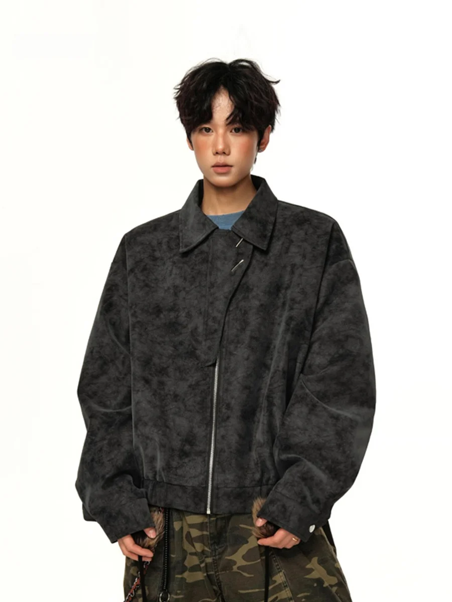 Ретро-куртка в американском стиле с эффектом окрашивания, мужская, повседневная, премиум-класса, байкерская, на молнии, из полиэстера, нейлона и композитного волокна
Ретро-куртка в американском стиле с эффектом окрашивания, мужская, повседневная, премиум-класса, байкерская, на молнии, из полиэстера, нейлона и композитного волокна