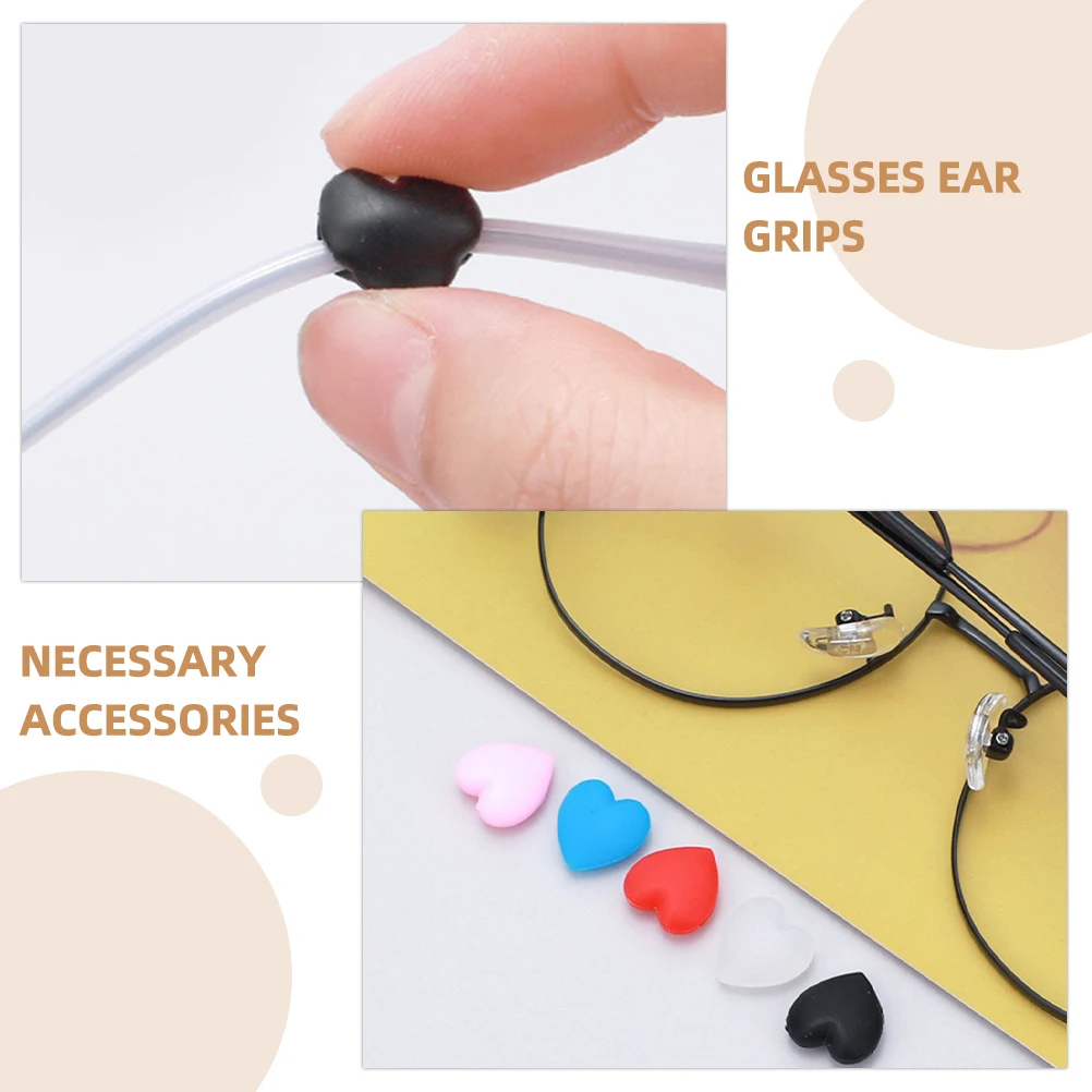 Heart Silicone Glasses Ear Grips Soft Comfortable Black Transparent Red Anti Eyewear Accessories for Children Adults
Heart Silicone Glasses Ear Grips Soft Comfortable Black Transparent Red Anti Eyewear Accessories for Children Adults