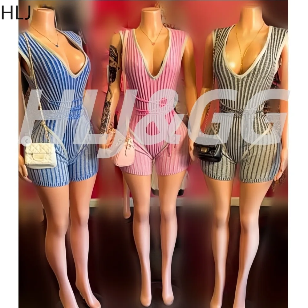 HLJ Hot Girl Ribbed Knit Short Romper Sleeveless Deep V Drawstring Waist Bodycon Jumpsuit Slim Summer Casual Night Out 2026 New
HLJ Hot Girl Ribbed Knit Short Romper Sleeveless Deep V Drawstring Waist Bodycon Jumpsuit Slim Summer Casual Night Out 2026 New