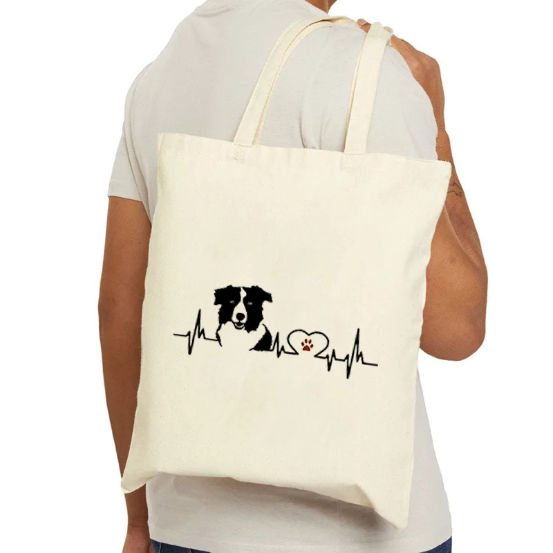 Border Collie Fashion Canvas Bag Women Girls Simple Large Capacity Storage Handbag Shoulder Bag Tote Reusable Student Bookbag
Border Collie Fashion Canvas Bag Women Girls Simple Large Capacity Storage Handbag Shoulder Bag Tote Reusable Student Bookbag