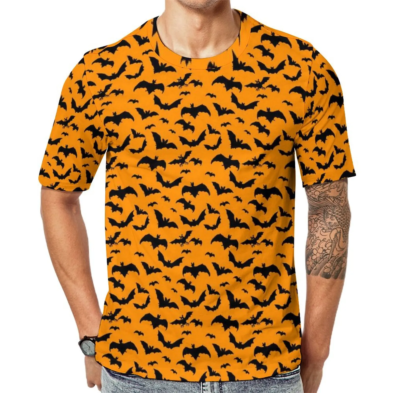 Dark Gothic T Shirt Men Halloween Bats Print Graphic O Neck T Shirts Beach Fashion Tops Short Sleeves Streetwear Oversized Tees
Dark Gothic T Shirt Men Halloween Bats Print Graphic O Neck T Shirts Beach Fashion Tops Short Sleeves Streetwear Oversized Tees