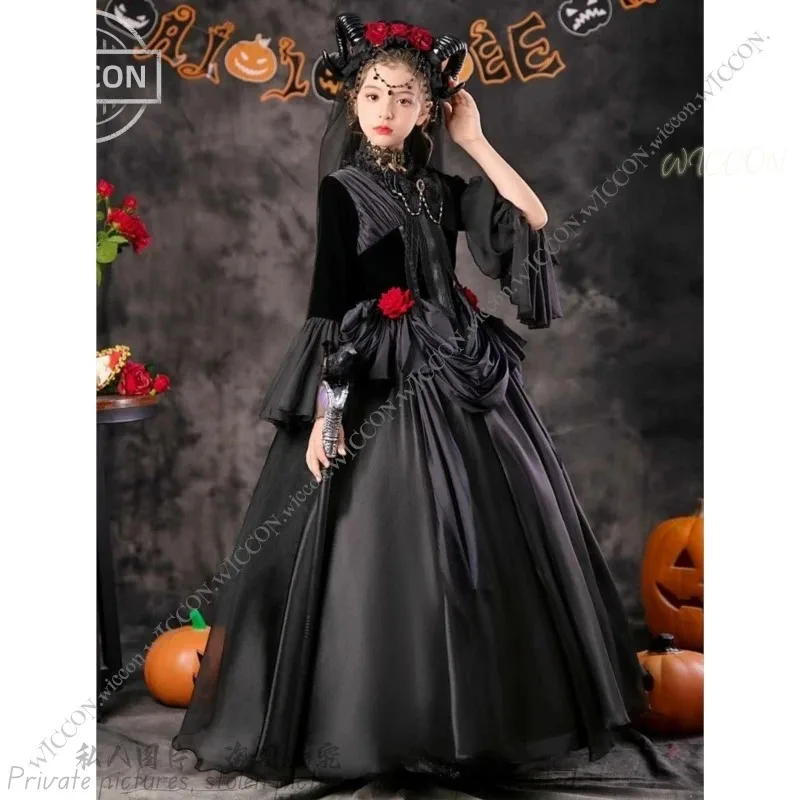 COSda@Halloween Children's Costume Girl Cosplay Rose Queen Girl Devil Costume Party Dress+Necklace+Devil's Horn+Crow's Scepter P
COSda@Halloween Children's Costume Girl Cosplay Rose Queen Girl Devil Costume Party Dress+Necklace+Devil's Horn+Crow's Scepter P