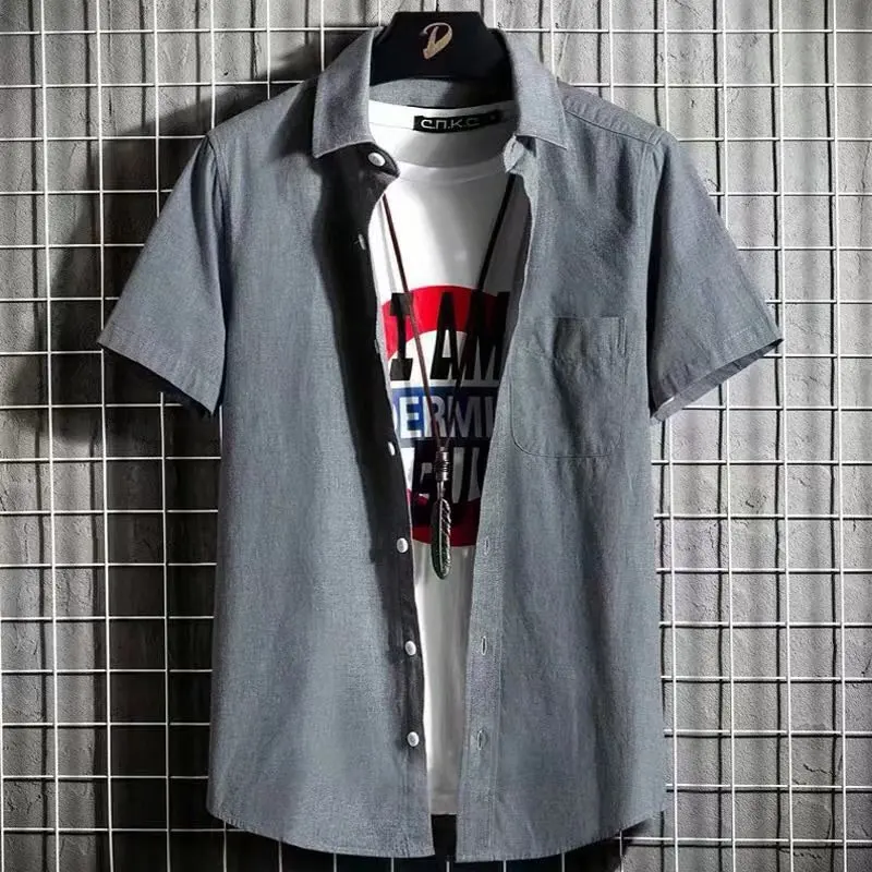 Men's Short Sleeve Oxford Shirt Slim Fit Casual Business Pure Color Shirt Korean Style New Summer 2026 Thin Loose Type Travel
Men's Short Sleeve Oxford Shirt Slim Fit Casual Business Pure Color Shirt Korean Style New Summer 2026 Thin Loose Type Travel