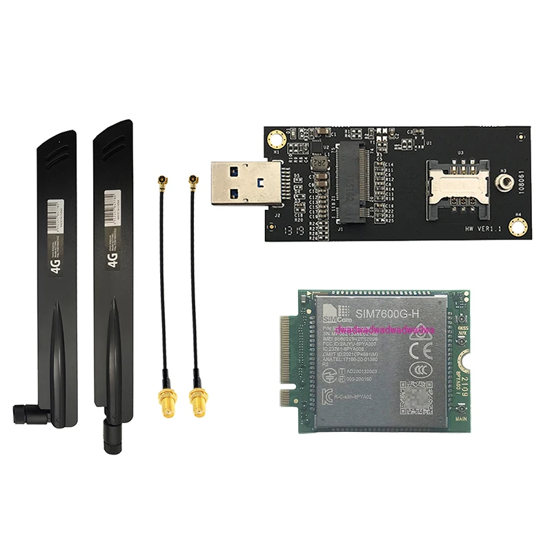 SIM7600G-H-M2 R2 LTE Cat 4 Module M.2 Global Band with USB 3.0 adapter LTE antenna
SIM7600G-H-M2 R2 LTE Cat 4 Module M.2 Global Band with USB 3.0 adapter LTE antenna