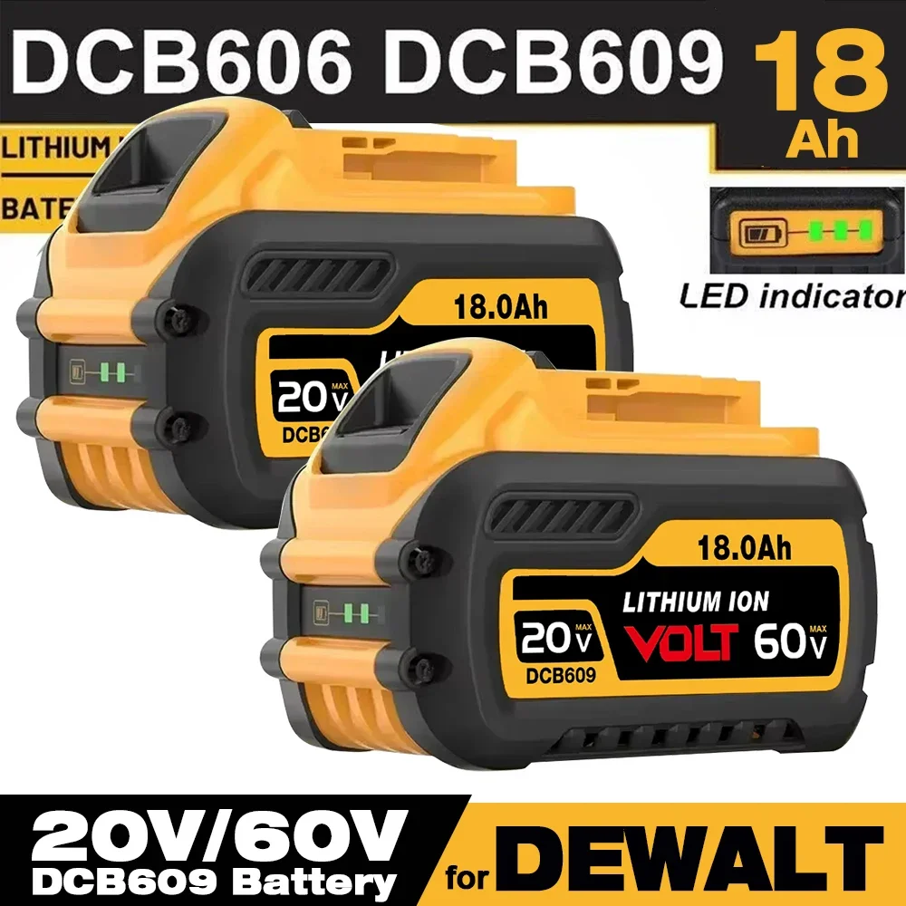 2025 DCB200 For Dewalt 60V DCB606 18000mAh 20V MAX Li-ion Battery DCB609 DCB205 DCB204 DCB206 DCB209 DCB182 Power Tool Battery
2025 DCB200 For Dewalt 60V DCB606 18000mAh 20V MAX Li-ion Battery DCB609 DCB205 DCB204 DCB206 DCB209 DCB182 Power Tool Battery