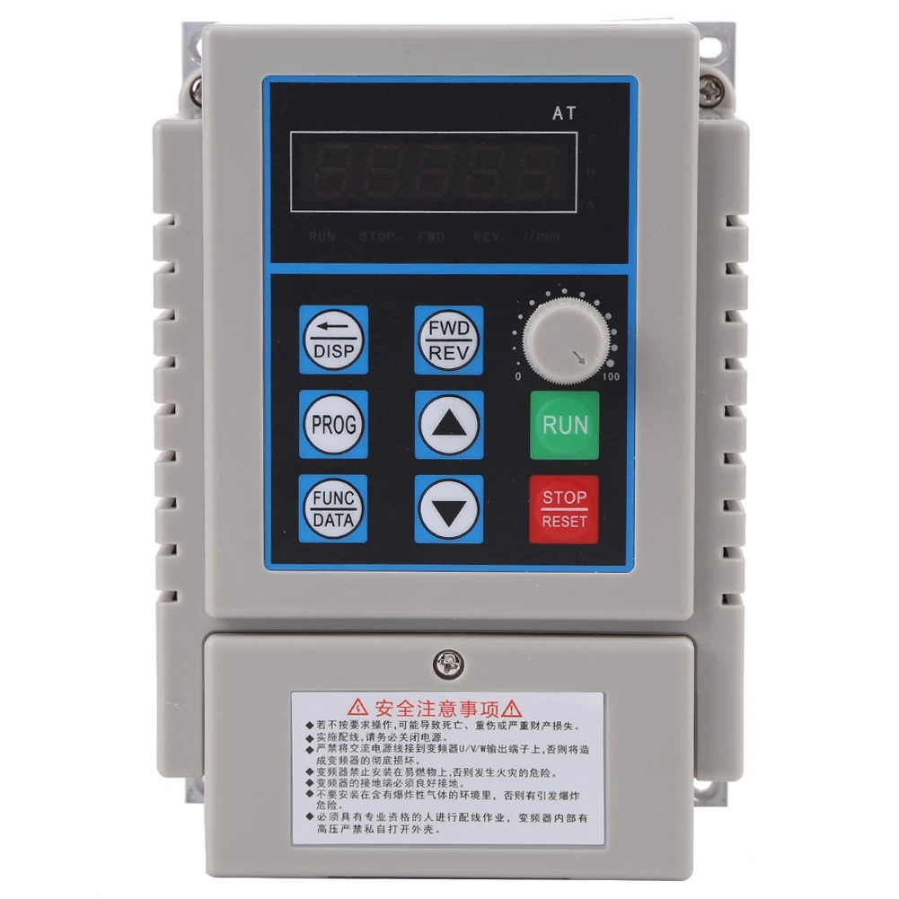 VFD AC 220V 0.75kW Variable Frequency Drive VFD Speed Controller Inverter Single Phrase Adjustable Frequency Drive
VFD AC 220V 0.75kW Variable Frequency Drive VFD Speed Controller Inverter Single Phrase Adjustable Frequency Drive