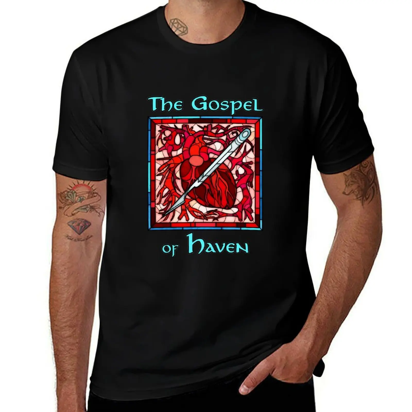 The Gospel of Haven Logo with Floating Show Title T-Shirt Plus Size Comfort Fit Tee
The Gospel of Haven Logo with Floating Show Title T-Shirt Plus Size Comfort Fit Tee