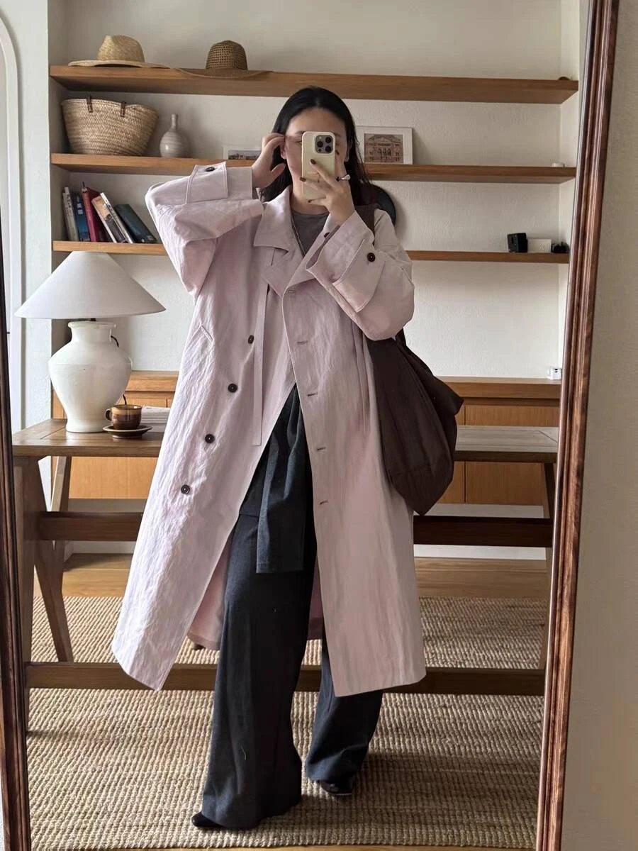 Женское длинное пальто больших размеров, модная верхняя одежда цвета Poer, осень-зима, модная корейская ветровка свободного кроя
Женское длинное пальто больших размеров, модная верхняя одежда цвета Poer, осень-зима, модная корейская ветровка свободного кроя