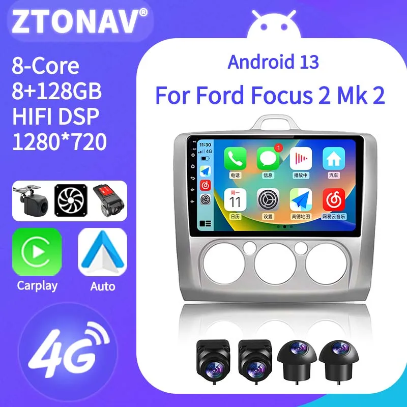 Автомобильное радио Android для Ford Focus 2 Mk 2 2004-2011 Автомобильный DVD-плеер GPS Navi Головное устройство Carplay Android Авто Поддержка 360 Камера
Автомобильное радио Android для Ford Focus 2 Mk 2 2004-2011 Автомобильный DVD-плеер GPS Navi Головное устройство Carplay Android Авто Поддержка 360 Камера