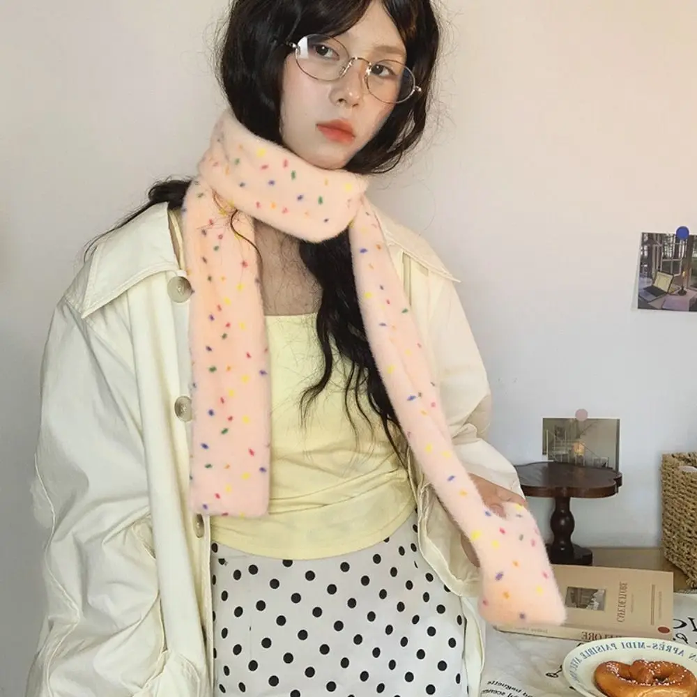 Fashion Colorful Dopamine Dot Scarf Narrow Korean Style Cashmere Knitted Scarf Thickened Windproof Winter Neck Warmer Women
Fashion Colorful Dopamine Dot Scarf Narrow Korean Style Cashmere Knitted Scarf Thickened Windproof Winter Neck Warmer Women