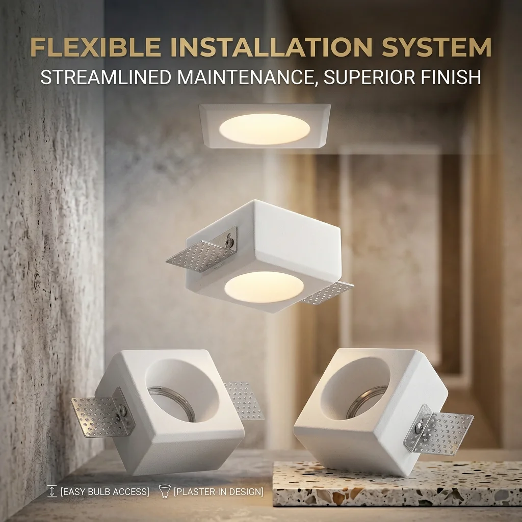 Recessed Gypsum Downlight Ceiling Lamp GU10 LED Anti-Glare Embedded Borderless Spotlight Living Room Bedroom Aisle Home Lighting
Recessed Gypsum Downlight Ceiling Lamp GU10 LED Anti-Glare Embedded Borderless Spotlight Living Room Bedroom Aisle Home Lighting