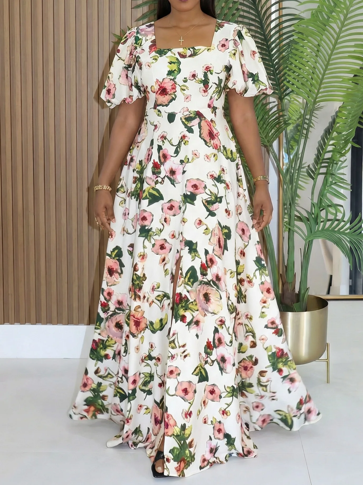 Summer Fashion Women's A-Line Dress Vacation Casual Printed Waist Drawback Split Bubble Sleeve 2026
Summer Fashion Women's A-Line Dress Vacation Casual Printed Waist Drawback Split Bubble Sleeve 2026