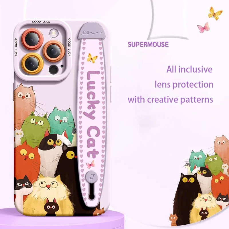 Роскошный кронштейн на запястье, применимый для iphone 16, 11, 12, 13, 14, 15 Pro Max, мягкий силиконовый сотовый телефон, много много мультяшных кошек
Роскошный кронштейн на запястье, применимый для iphone 16, 11, 12, 13, 14, 15 Pro Max, мягкий силиконовый сотовый телефон, много много мультяшных кошек