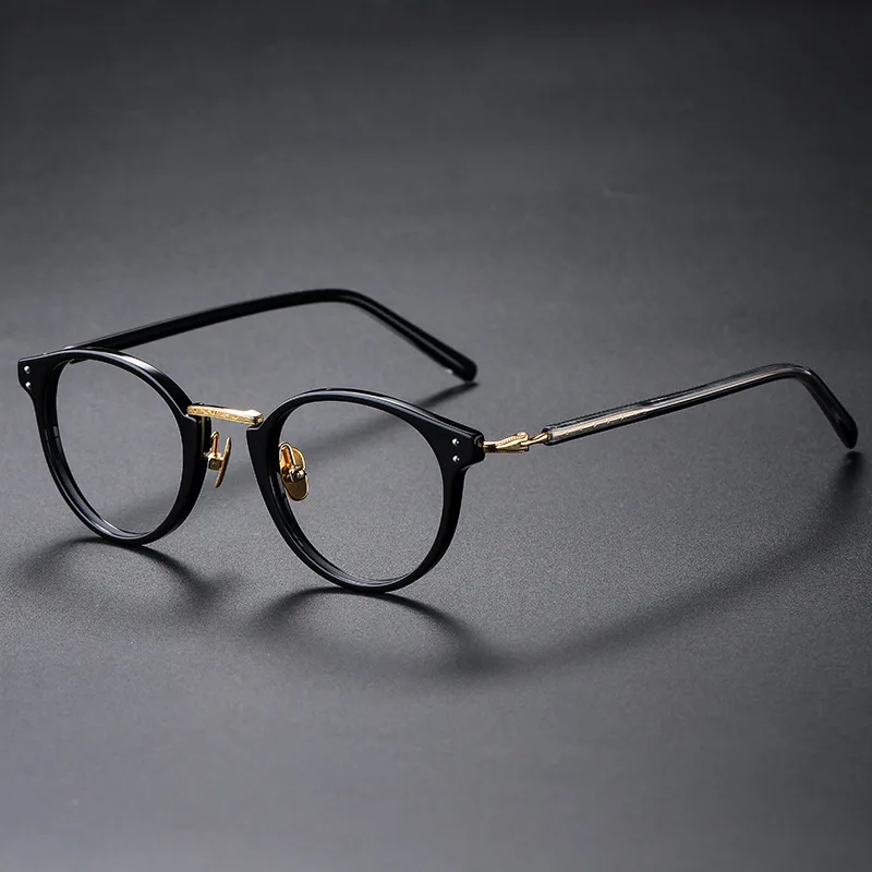 819 European and American retro acetate round glasses frame male, anti-blue light ultra-light pure titanium optical frame female
819 European and American retro acetate round glasses frame male, anti-blue light ultra-light pure titanium optical frame female