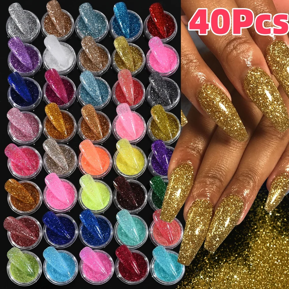 40-Colors Iridescent Nail Glitter Powder 0.2mm Sugar Coat Effect Pigment Dust for Body Makeup Eyeshadow Manicure Decorations *&
40-Colors Iridescent Nail Glitter Powder 0.2mm Sugar Coat Effect Pigment Dust for Body Makeup Eyeshadow Manicure Decorations *&
