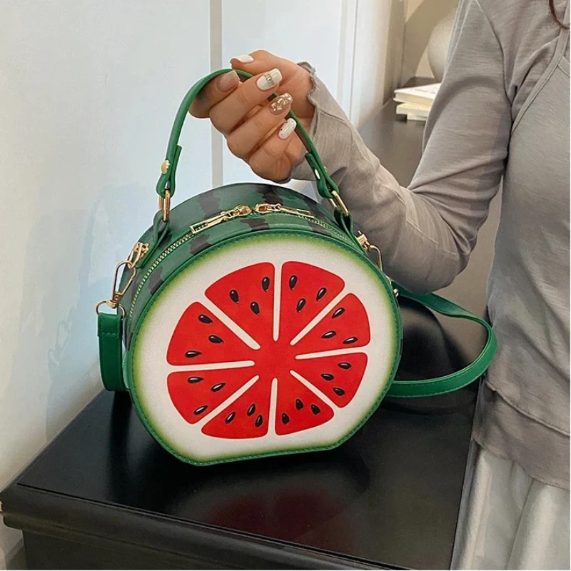 Cute Watermelon Crossbody Bags for Women 2026 New Creative Fruit PU Leather Handbag Mini Round Fashion Party Summer Shoulder Bag
Cute Watermelon Crossbody Bags for Women 2026 New Creative Fruit PU Leather Handbag Mini Round Fashion Party Summer Shoulder Bag