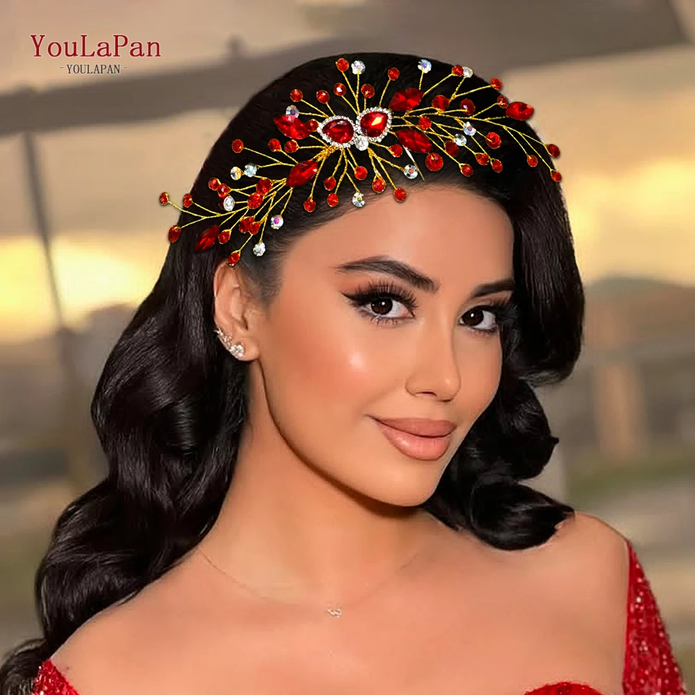 YouLaPan Elegant Red Color Rhinestone Headband Bride Pearl Crystal Gold Color Hair Comb Wedding Side Comb Hair Accessories HP847
YouLaPan Elegant Red Color Rhinestone Headband Bride Pearl Crystal Gold Color Hair Comb Wedding Side Comb Hair Accessories HP847