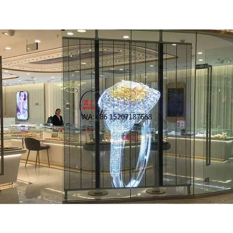 High-Digital Flexible 3D Window Panel LED Display Film Indoor Transparent Glass Wall Advertising with High Visibility
High-Digital Flexible 3D Window Panel LED Display Film Indoor Transparent Glass Wall Advertising with High Visibility