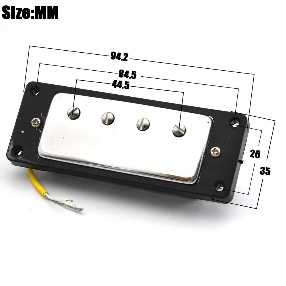 4 Strings Bass Mini LP Guitar PIckup Neck Bridge Pickup with Black Ring Chrome Guitar Accessories
4 Strings Bass Mini LP Guitar PIckup Neck Bridge Pickup with Black Ring Chrome Guitar Accessories