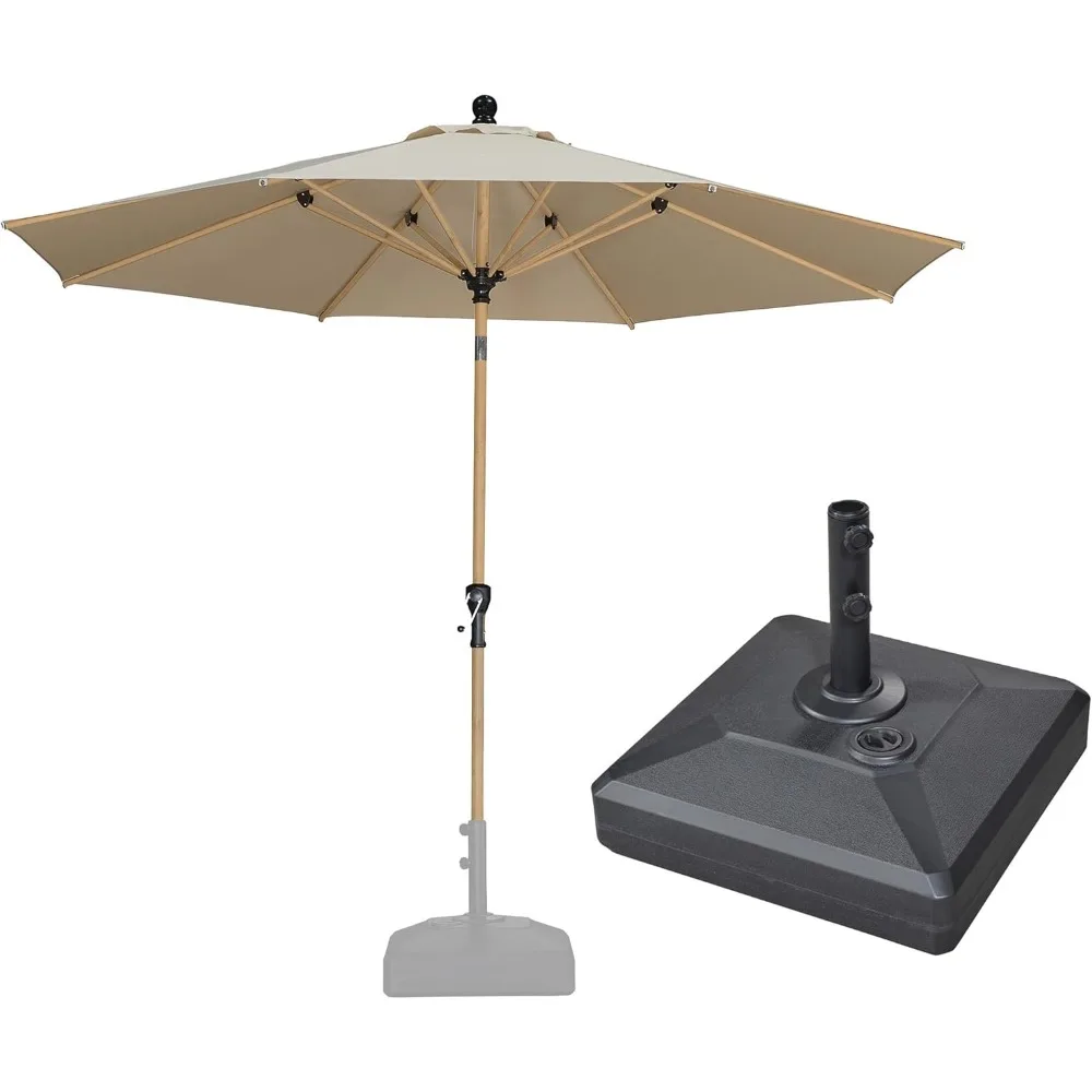 8 Feet Market Umbrella with Base Patio Umbrella Round Outdoor Table Umbrella with Push Button Tilt & Crank and 8 Ribs Aluminum
8 Feet Market Umbrella with Base Patio Umbrella Round Outdoor Table Umbrella with Push Button Tilt & Crank and 8 Ribs Aluminum