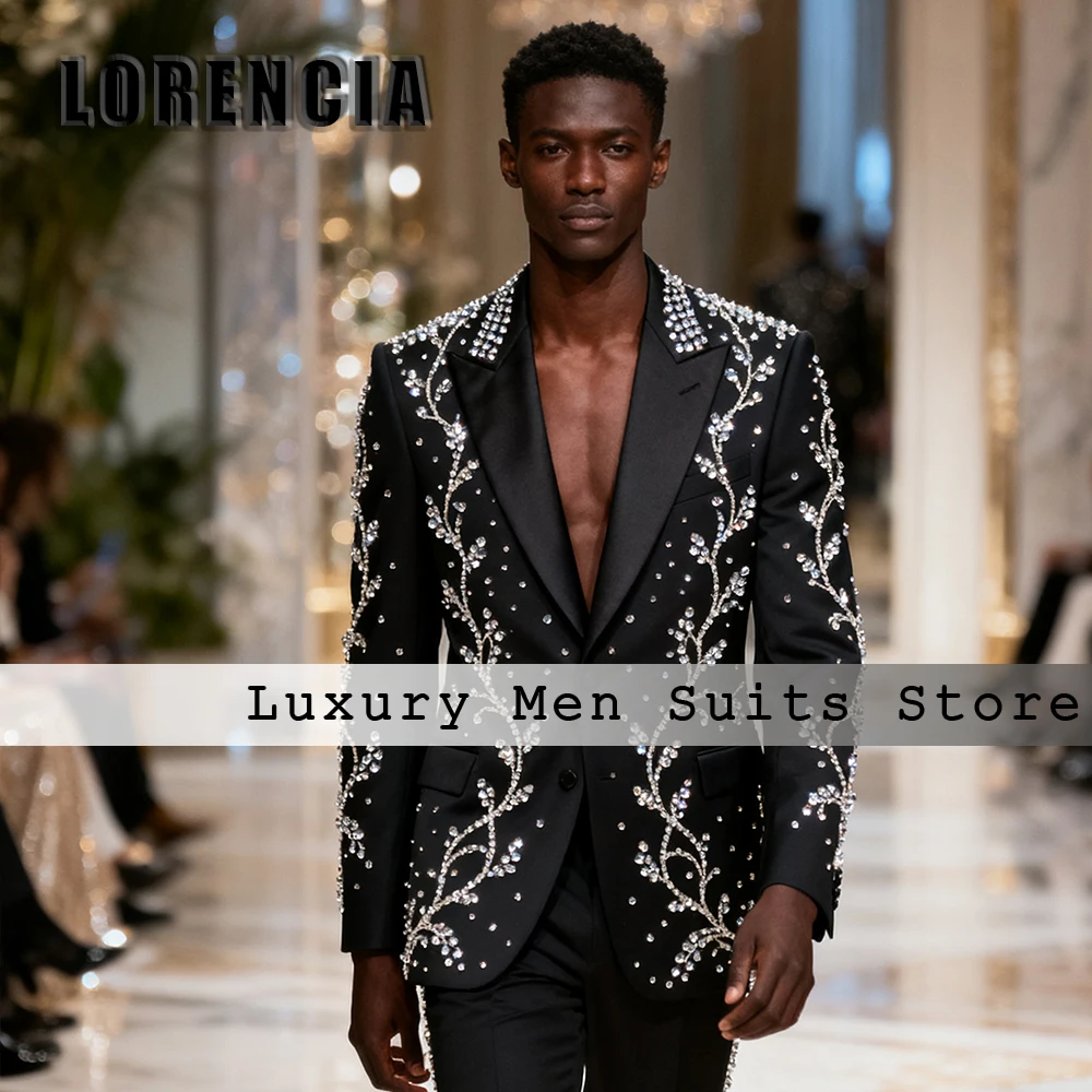 Классические костюмы с бриллиантами для мужчин, комплект из 2 предметов, блестящие смокинги, свадебные наряды для жениха, пиджак на заказ, брюки jaqueta masculina couro
Классические костюмы с бриллиантами для мужчин, комплект из 2 предметов, блестящие смокинги, свадебные наряды для жениха, пиджак на заказ, брюки jaqueta masculina couro