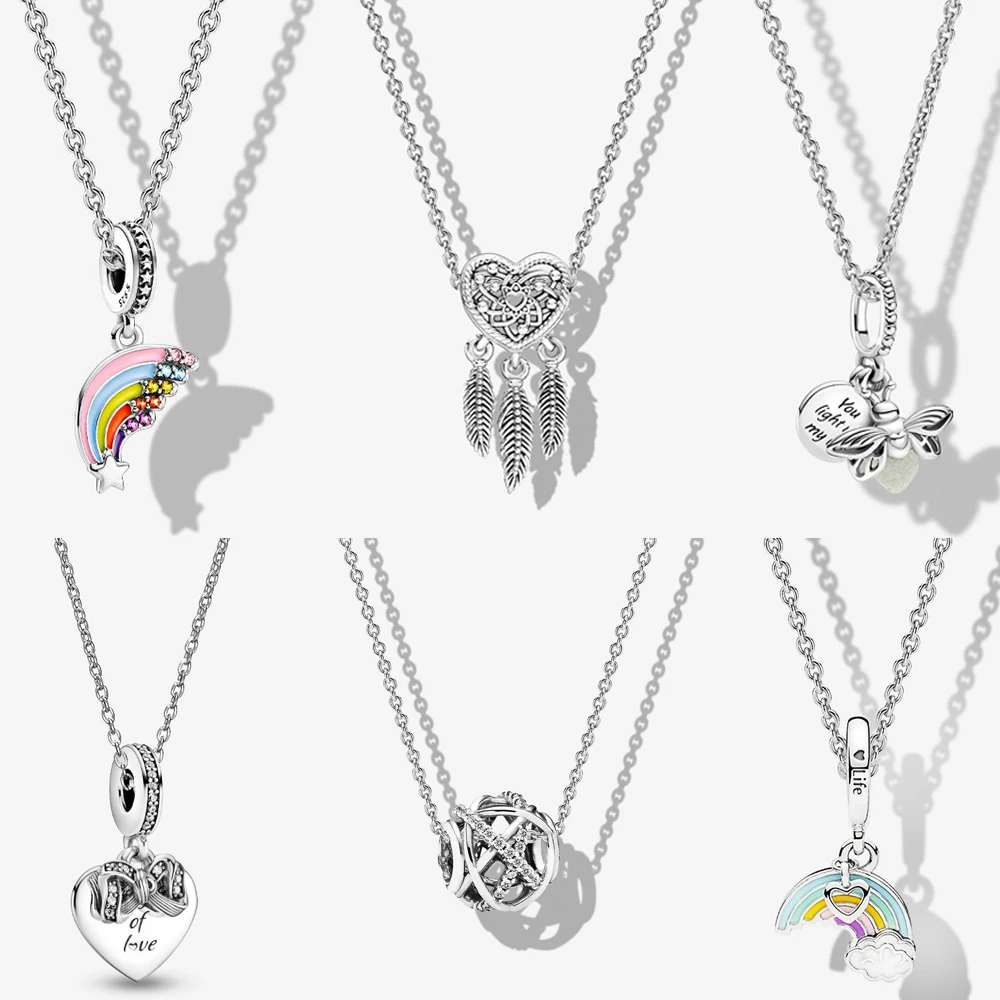 925 Silver Necklace For Women Original Crystal Charm Pendant Necklaces Chain Diy Luxury Jewelry Sets
925 Silver Necklace For Women Original Crystal Charm Pendant Necklaces Chain Diy Luxury Jewelry Sets