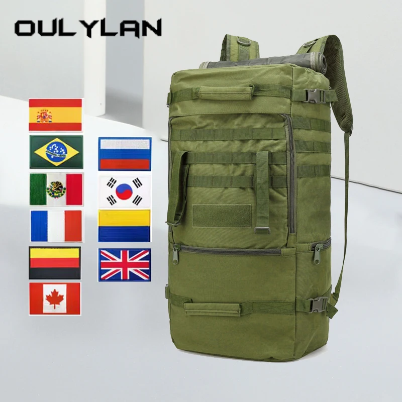 Oulylan 60L Waterproof Travel Backpack Men Versatile Solid Color Tactical Rucksack Outdoor Large Capacity Hand Luggage Bags
Oulylan 60L Waterproof Travel Backpack Men Versatile Solid Color Tactical Rucksack Outdoor Large Capacity Hand Luggage Bags