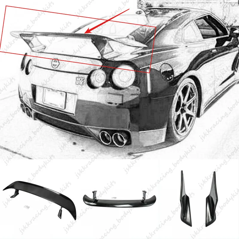For Nissan GTR 09-16 R35 GT-R Rear Trunk Spoiler Wing Diffuser Lip FRP Unpainted car Body Kits
For Nissan GTR 09-16 R35 GT-R Rear Trunk Spoiler Wing Diffuser Lip FRP Unpainted car Body Kits