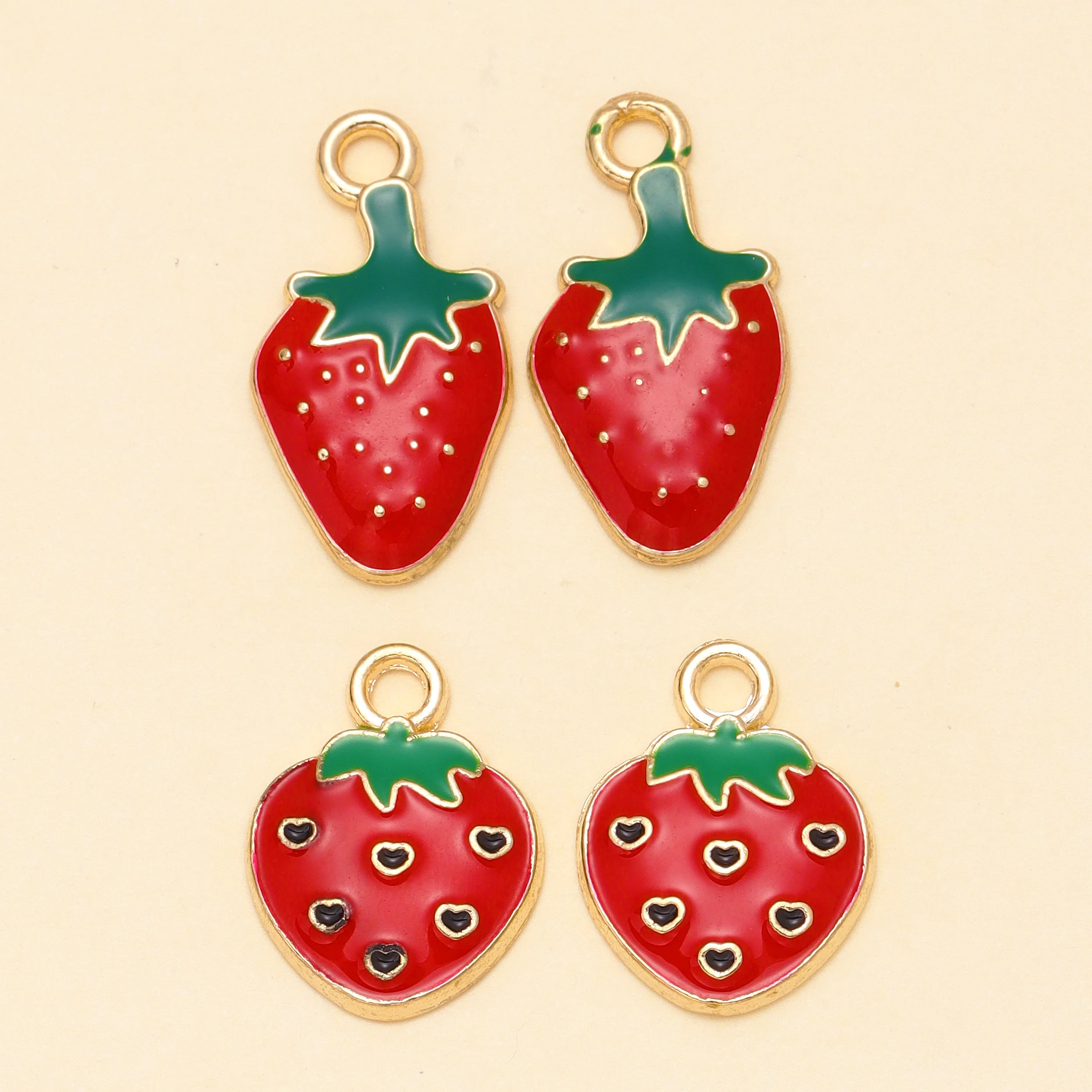 12Pcs Lovely Enamel Strawberry Fruit Charm Pendant for DIY Handmade Jewelry Making Women Earrings Necklace Bracelet Accessories
12Pcs Lovely Enamel Strawberry Fruit Charm Pendant for DIY Handmade Jewelry Making Women Earrings Necklace Bracelet Accessories
