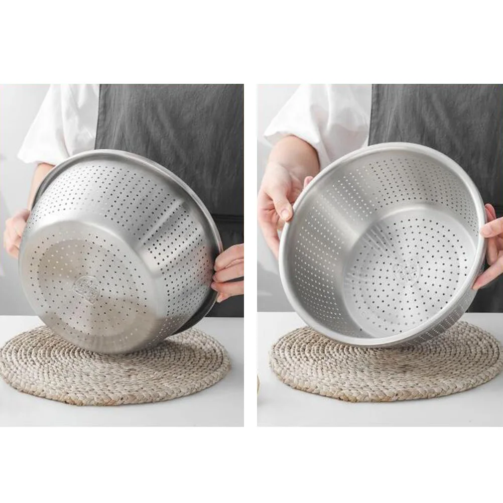 Stainless Steel Basin Sink Basket Kitchen Fruit Vegetable Vegetable Draining Basket Colander Bowl Drying 304 Material Filter
Stainless Steel Basin Sink Basket Kitchen Fruit Vegetable Vegetable Draining Basket Colander Bowl Drying 304 Material Filter
