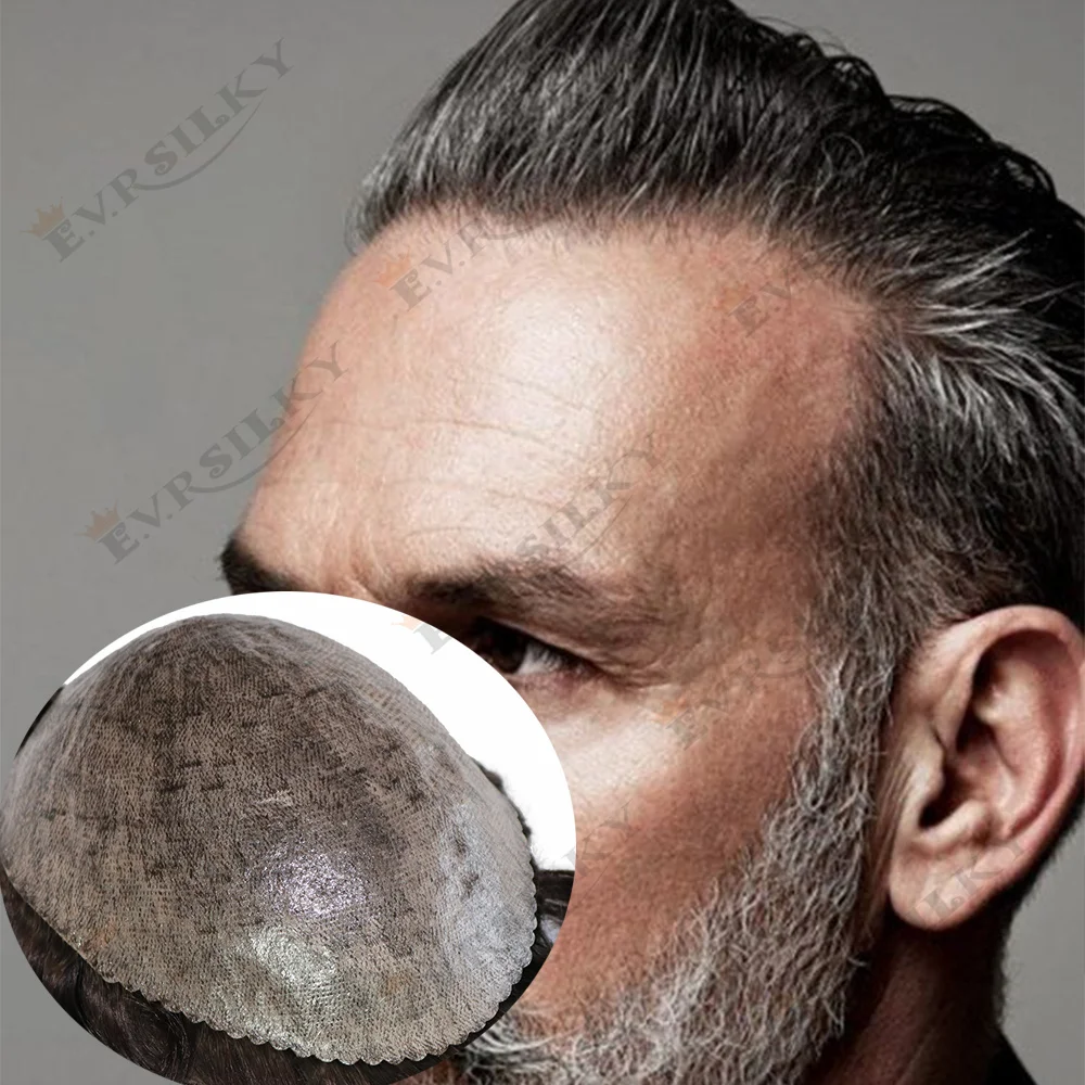 Undetecatble Thin Skin Pu Microskin Replacement System Natural Hairline Human Hair Grey 1B50 Man Hairpieces Capillary Prosthesis
Undetecatble Thin Skin Pu Microskin Replacement System Natural Hairline Human Hair Grey 1B50 Man Hairpieces Capillary Prosthesis