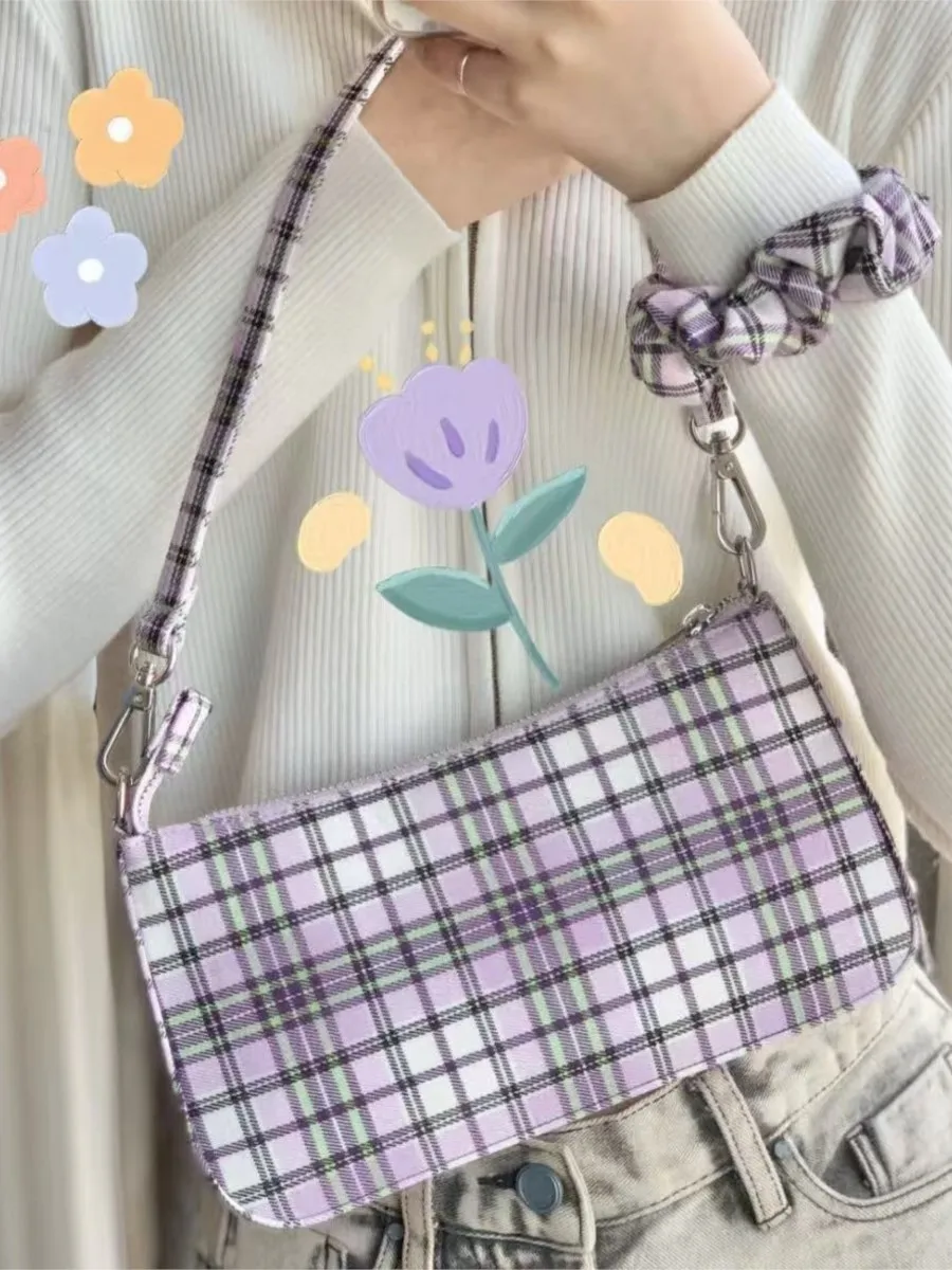 Sweet Purple Plaid Shoulder Bag Preppy Style High Zipper High Quality Ladies Bags New Vintage Streetwear Preppy Style Handbags
Sweet Purple Plaid Shoulder Bag Preppy Style High Zipper High Quality Ladies Bags New Vintage Streetwear Preppy Style Handbags