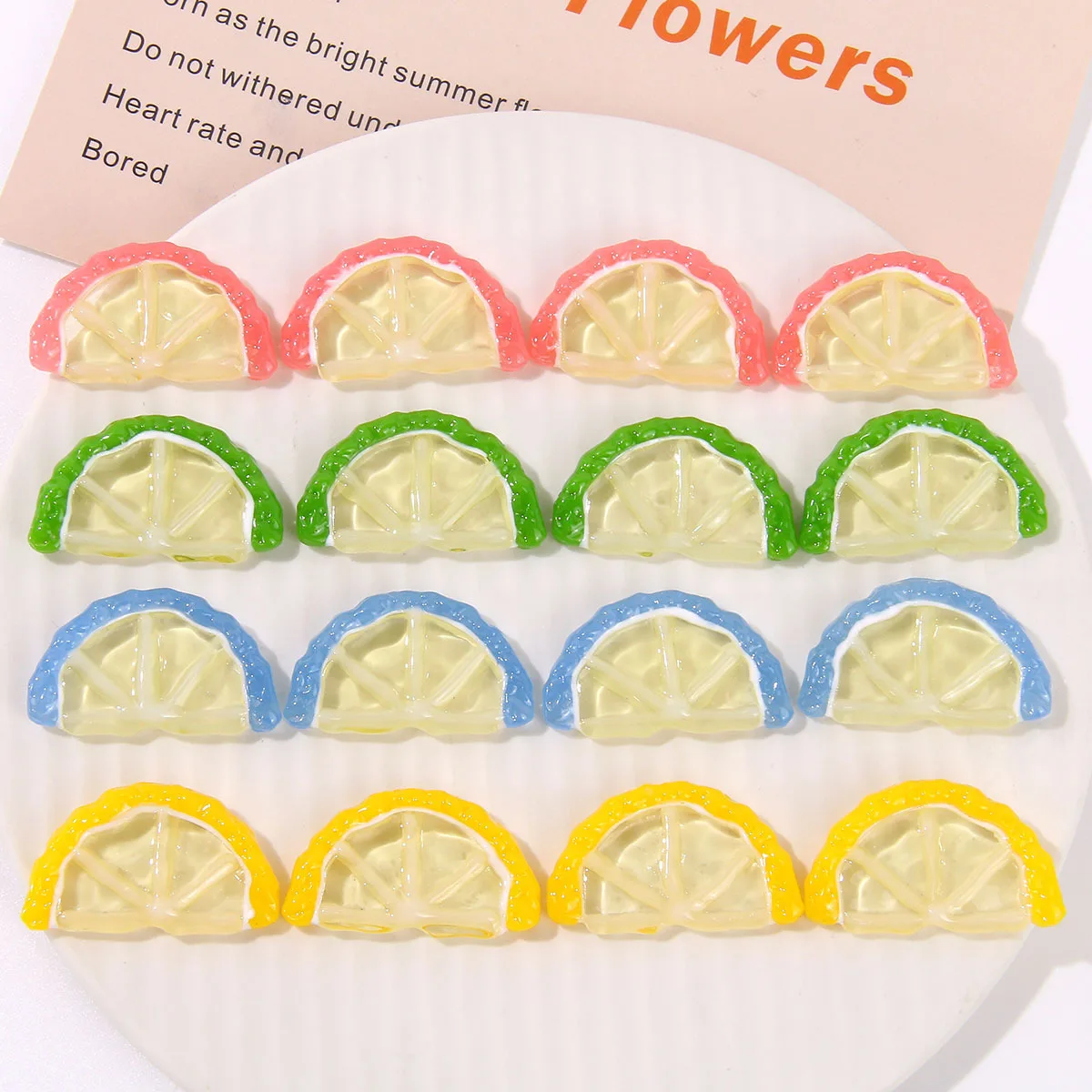 DIY Jewelry Findings Fresh Simulation Fruit Lemon Slice Resin Cabochons Ornament Accessories Material Cabochons 36*22mm 12pcs
DIY Jewelry Findings Fresh Simulation Fruit Lemon Slice Resin Cabochons Ornament Accessories Material Cabochons 36*22mm 12pcs