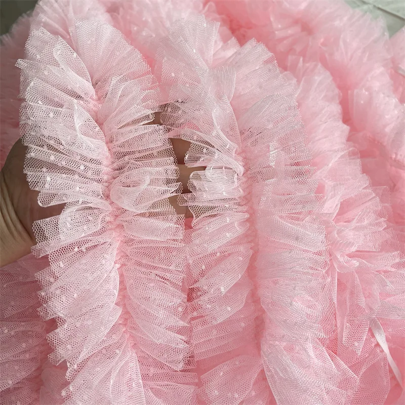 9cm wide Pink ultra dense dot mesh three-dimensional mesh elastic pleated lace pleated dress /skirt /pet cloth accessories X172
9cm wide Pink ultra dense dot mesh three-dimensional mesh elastic pleated lace pleated dress /skirt /pet cloth accessories X172
