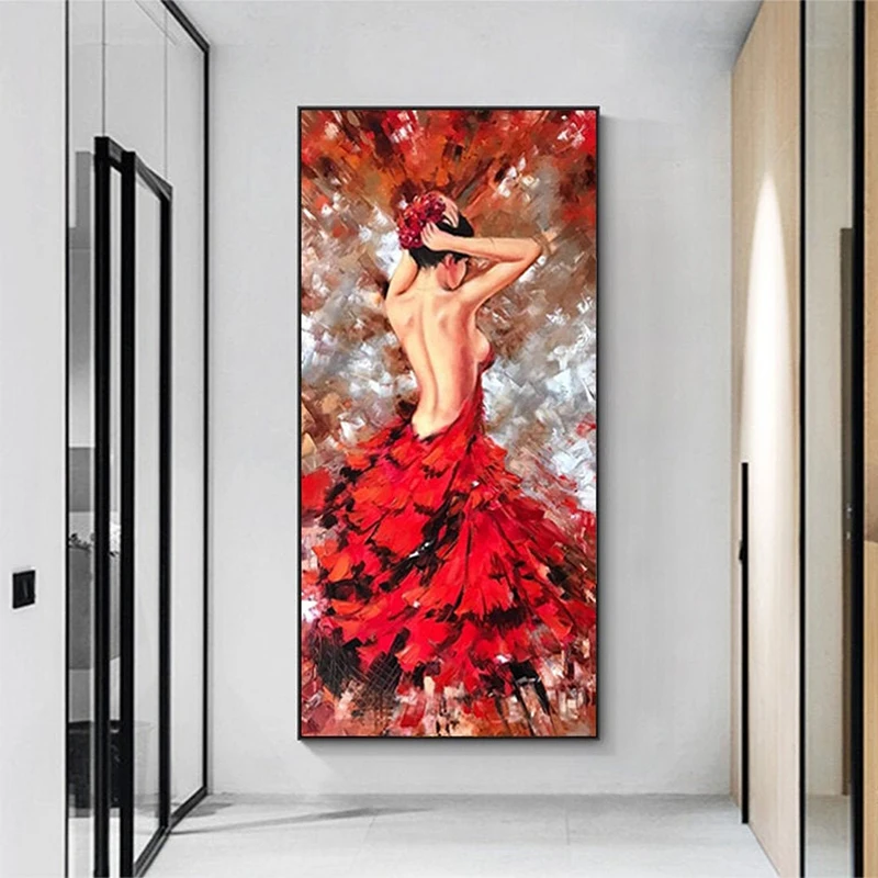 Red Skirt Naked Sexy Woman Canvas Painting Abstract Figure Oil Painting Wall Art Picture with Frame Living Room Aisle Home Decor
Red Skirt Naked Sexy Woman Canvas Painting Abstract Figure Oil Painting Wall Art Picture with Frame Living Room Aisle Home Decor