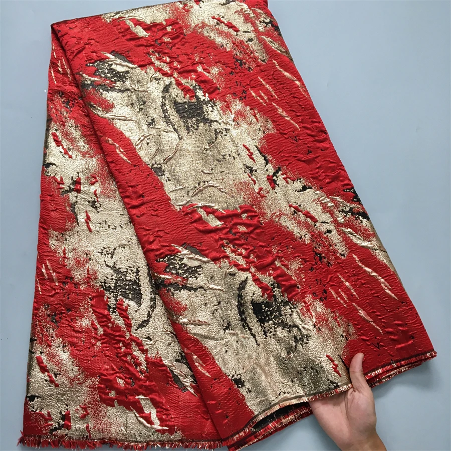 African Brocade Satin Tulle Lace Fabric 2024 High Quality 5Yards French Jacquard Lace Fabric For Bridal Prom Dress Sewing
African Brocade Satin Tulle Lace Fabric 2024 High Quality 5Yards French Jacquard Lace Fabric For Bridal Prom Dress Sewing