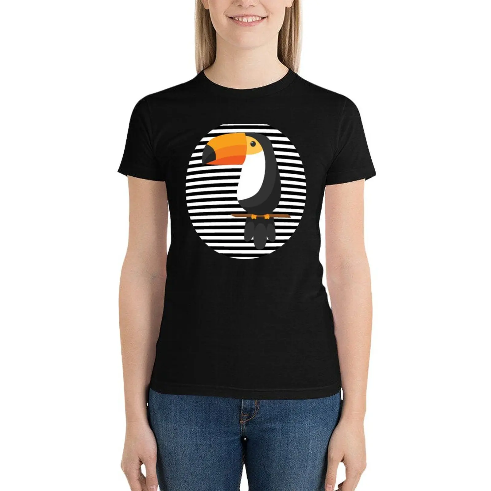 TOUCAN T-Shirt cute tops Short sleeve tee vintage clothes t-shirt dress for Women long
TOUCAN T-Shirt cute tops Short sleeve tee vintage clothes t-shirt dress for Women long