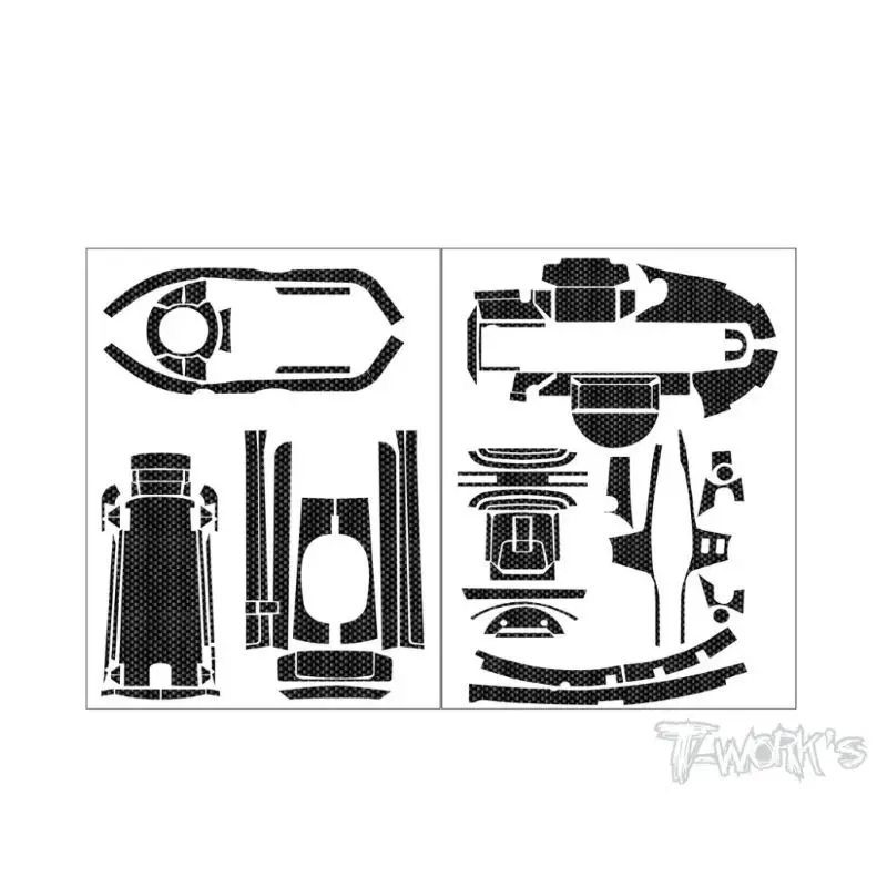 Original T Works TS-079 Shiny Graphite Radio Skin Sticker ( For Futaba T6PV ) Rc Tool