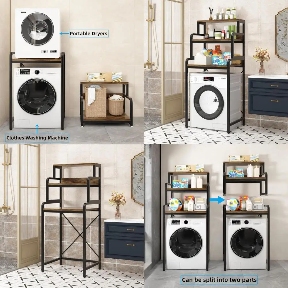 Over-the-Toilet 3-Tier Storage Rack: Space-Saving Bathroom Organizer for Washer & Dryer
Over-the-Toilet 3-Tier Storage Rack: Space-Saving Bathroom Organizer for Washer & Dryer