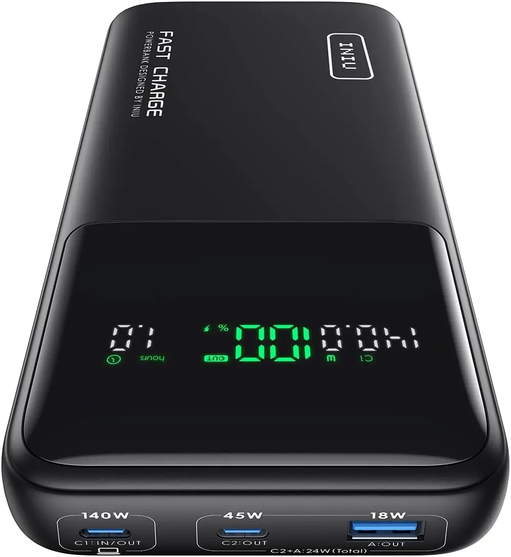 140W Laptop Power Bank, Flight-Safe 27000mAh High Capacity Portable Charger with USB C Cable, Digital Display Phone Charger, 3
140W Laptop Power Bank, Flight-Safe 27000mAh High Capacity Portable Charger with USB C Cable, Digital Display Phone Charger, 3