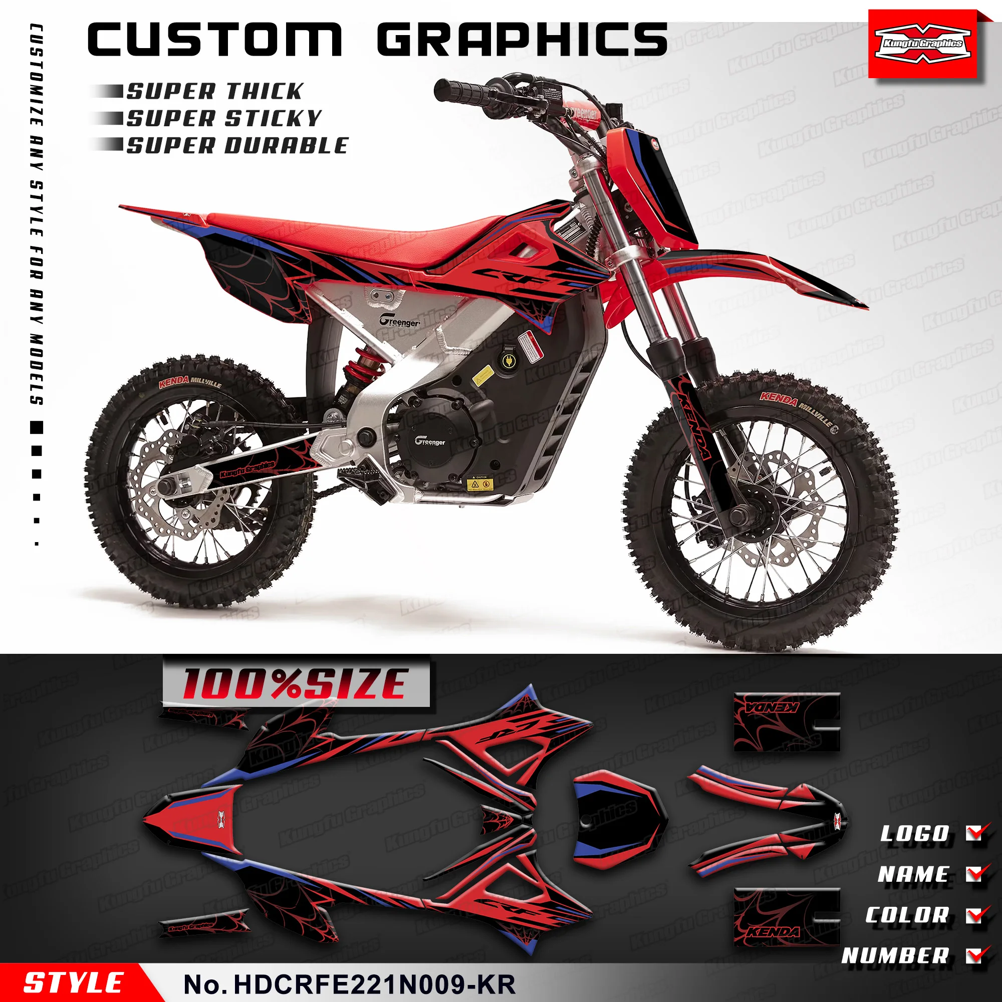 KUNGFU GRAPHICS Motorcycle Graphics Racing Sticker for HONDA CRF-E2 / CRF E2 2021 2022 2023 2024 2025,Protector,HDCRFE221N009-KR
KUNGFU GRAPHICS Motorcycle Graphics Racing Sticker for HONDA CRF-E2 / CRF E2 2021 2022 2023 2024 2025,Protector,HDCRFE221N009-KR