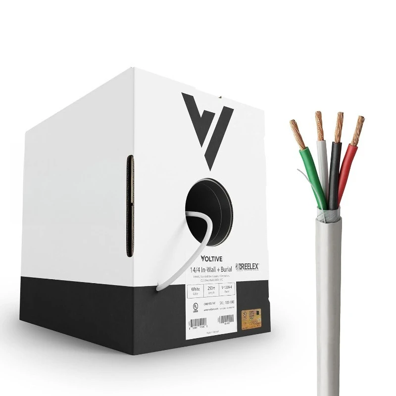 4/4 Speaker Wire - 14 AWG/Gauge 4 Conductor - UL Listed in Wall (CL2/CL3) and Outdoor/In Ground (Direct Burial) Rated -
4/4 Speaker Wire - 14 AWG/Gauge 4 Conductor - UL Listed in Wall (CL2/CL3) and Outdoor/In Ground (Direct Burial) Rated -