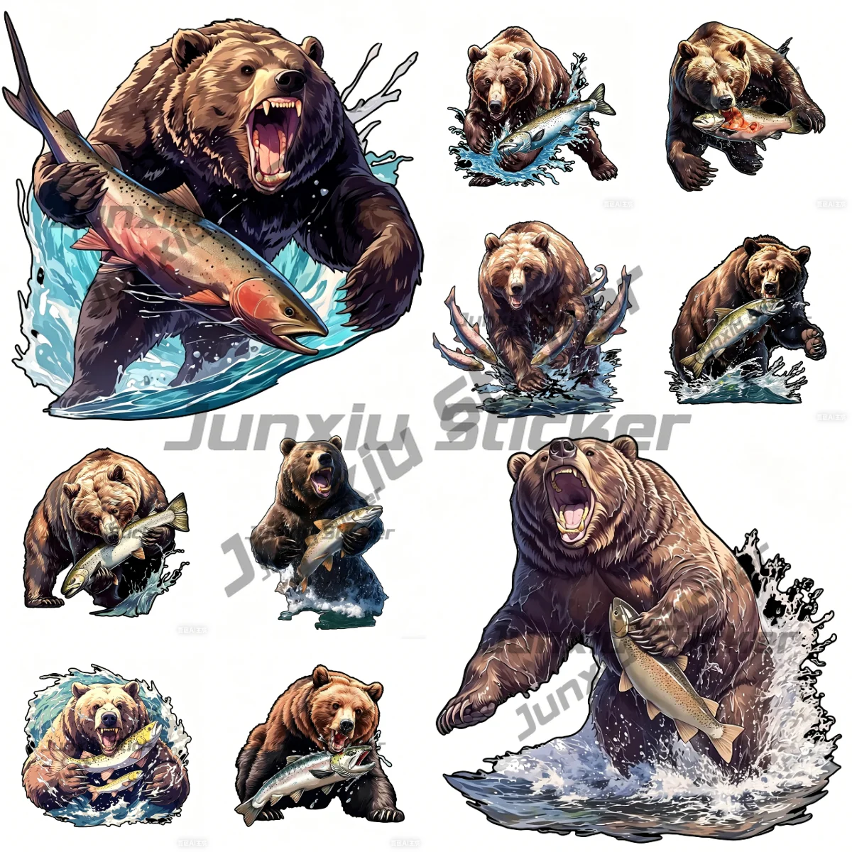Bear Catching Fish Car Sticker Waterproof Surfboard Motorcycle Windshield JDM Personality Car Styling Waterproof Decals
Bear Catching Fish Car Sticker Waterproof Surfboard Motorcycle Windshield JDM Personality Car Styling Waterproof Decals