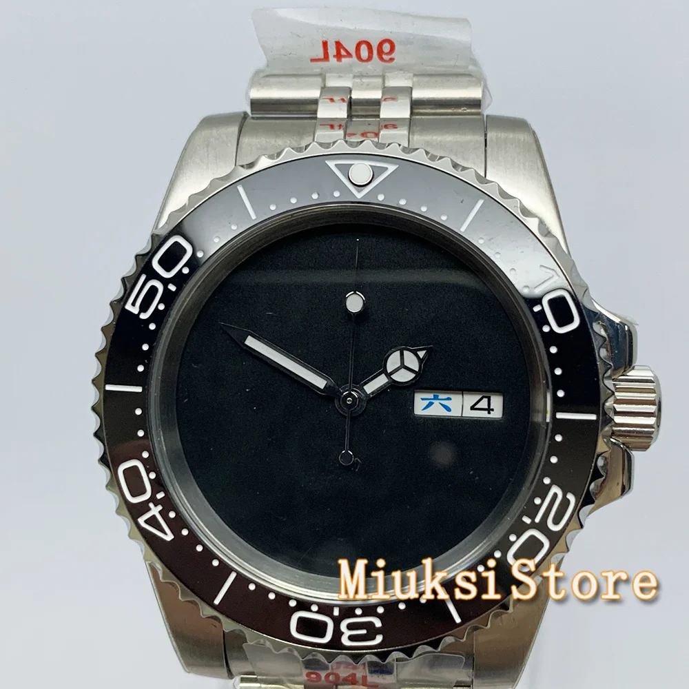 40mm Watch case Sterile Dial NH36 Day Date Display Automatic Men's Wristwatch Rotating Bezel Sapphire Glass
40mm Watch case Sterile Dial NH36 Day Date Display Automatic Men's Wristwatch Rotating Bezel Sapphire Glass