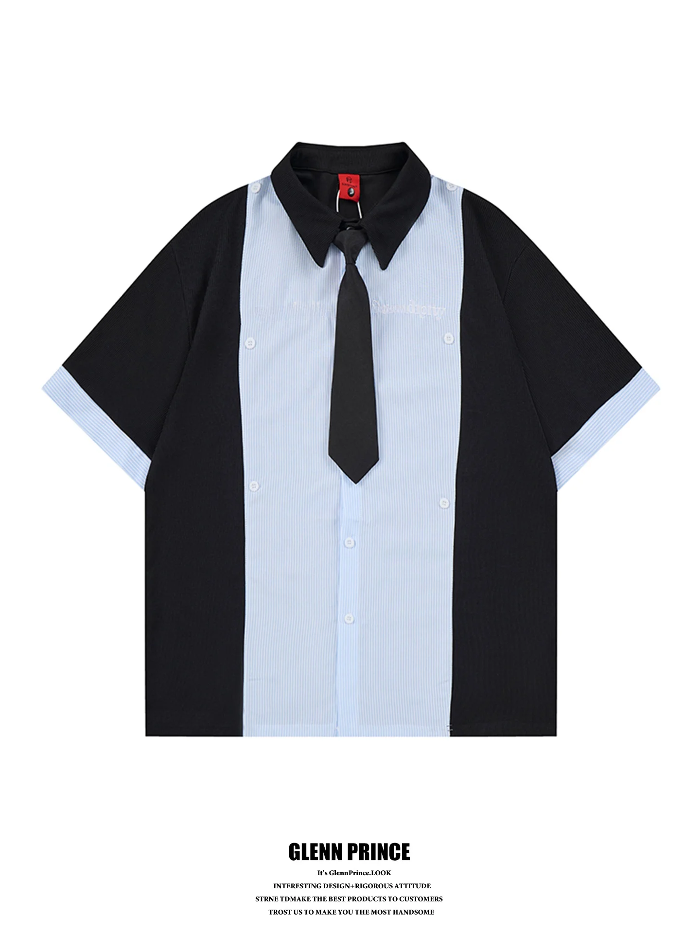 Retro Contrast Color Stitching Tie Shirt Men Casual Striped High Intelligence Short Sleeve Shirt Breathable Polyester Summer ...
Retro Contrast Color Stitching Tie Shirt Men Casual Striped High Intelligence Short Sleeve Shirt Breathable Polyester Summer ...