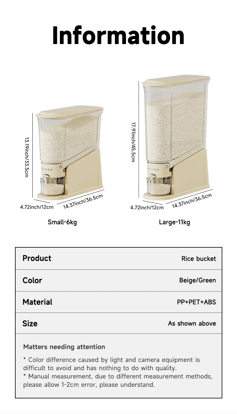5/10KG Sealed Rice Bucket Sealed Moisture-Proof Dispenser with Cup Grain Powder Boxes Insect-Proof Cereal Kitchen Container
5/10KG Sealed Rice Bucket Sealed Moisture-Proof Dispenser with Cup Grain Powder Boxes Insect-Proof Cereal Kitchen Container