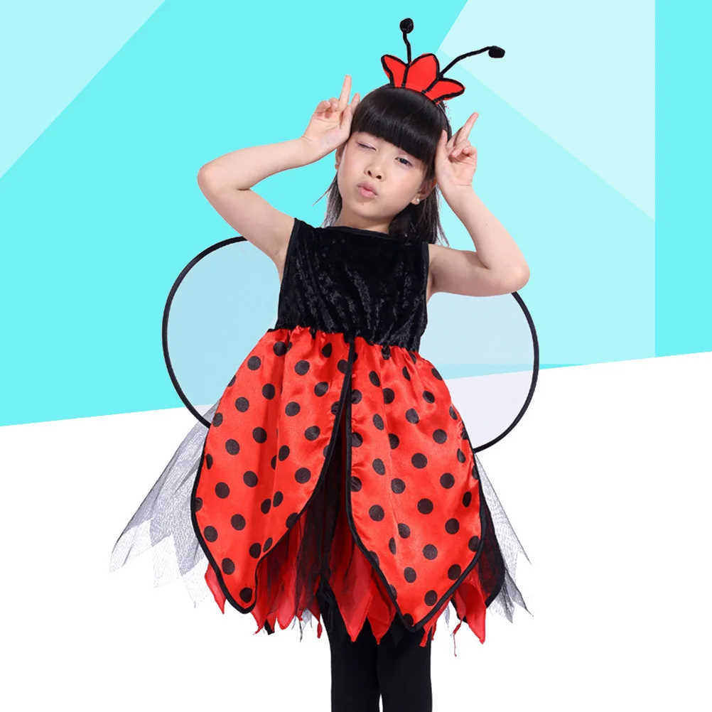 2pcs Girls Ladybug Dress Costume Set With Wings Headband Lightweight Party Outfit For Halloween Christmas Play Pretend Event
2pcs Girls Ladybug Dress Costume Set With Wings Headband Lightweight Party Outfit For Halloween Christmas Play Pretend Event