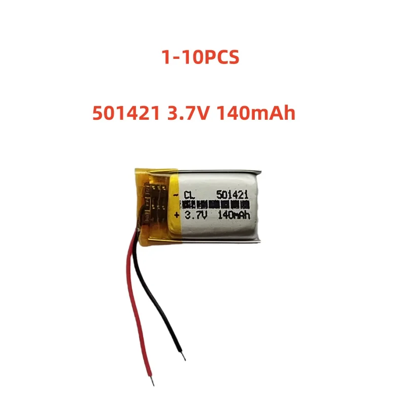 501421 3.7V 140mAh Small Size Lipo Rechargeable Battery Lithium Polymer For MP3 Bluetooth MID headset headphone video pen 
501421 3.7V 140mAh Small Size Lipo Rechargeable Battery Lithium Polymer For MP3 Bluetooth MID headset headphone video pen